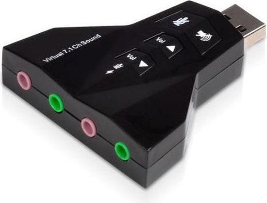 Externe Dual carte son USB 2.0 - 3D 7.1 Surround Sound CH / carte  adaptateur Audio... | bol.com