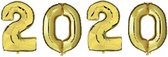 Grote 2020 folie ballonnen - goud - 100 cm - Oud en nieuw versiering / Nieuwjaar