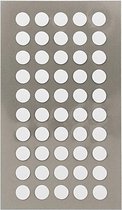 200x Witte ronde sticker etiketten 8 mm - Kantoor/Home office stickers - Paper crafting - Scrapbook hobby/knutselmateriaal