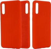 white Label Liquid Silicone Back Cover Samsung Galaxy A50 Rood