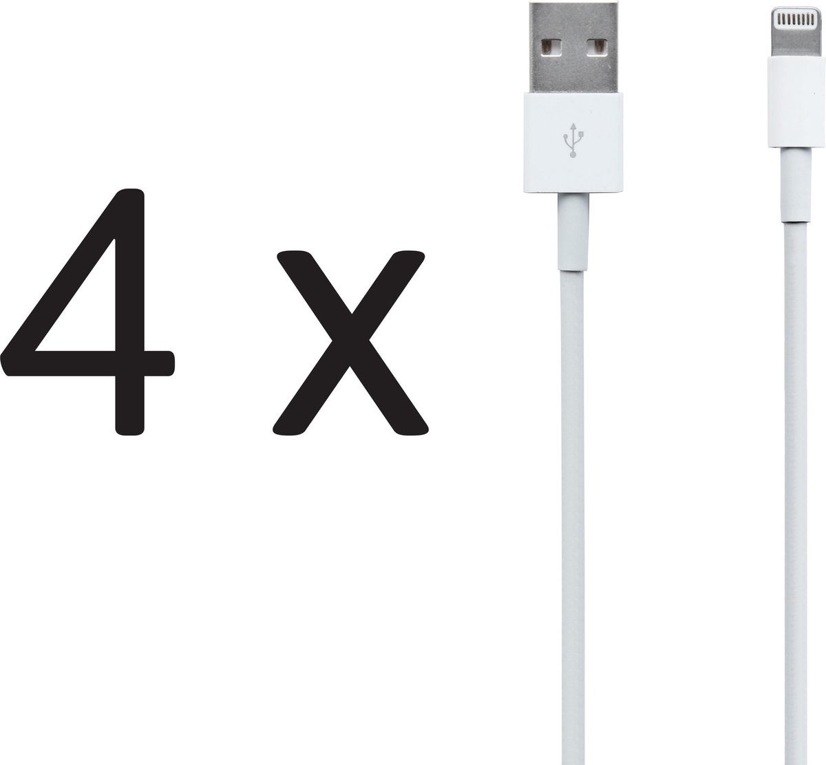 4 Stuks Lightning Oplaadkabel 1M voor iPhone & iPad