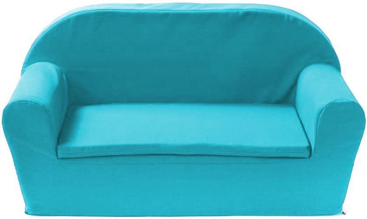 Kinderbankje - KidZ ImpulZ - Peuterbankje - Kinderbank - Kinderzetel - Kindersofa - 0 tot 5 jaar - Voor 2 kindjes - Aqua