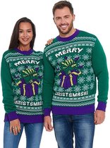 Foute Kersttrui "Merry ChristSmash" - Grappige Kersttrui - Christmas Sweater - Heren | Mannen Maat S