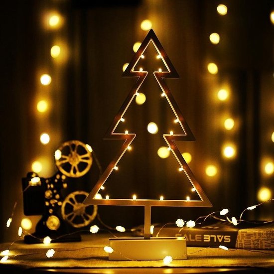 Kerstboom vorm romantisch LED String vakantie licht met houder Warm Fairy  decoratieve... | bol.com