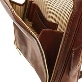 Tuscany Leather - Leren laptop rugzak 'Bangkok' - Cognac - TL141793