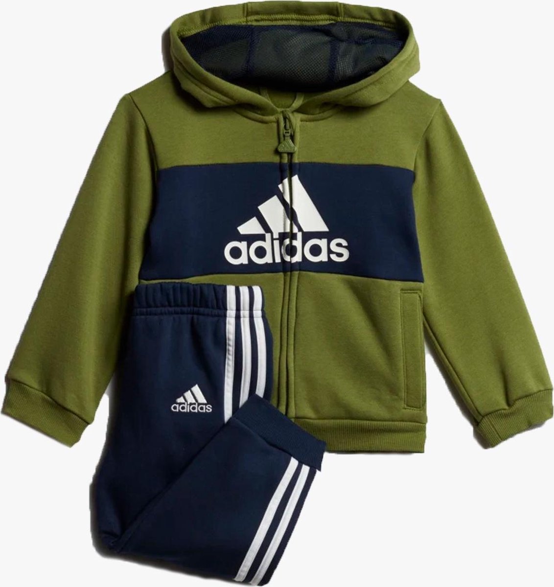 Waardig bijwoord Proberen Adidas Adidas Joggingpak Logo Hoodie Groen Blauw Kinder | bol.com