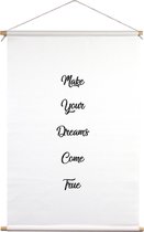 Make your dreams come true | Textielposter | Textieldoek | Wanddecoratie | 60 CM x 90 CM | Kerst | Kerstdecoratie