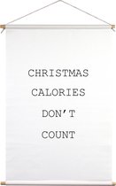 Christmas calories don’t count | Textielposter | Textieldoek | Wanddecoratie | 120 CM x 180 CM | Kerst | Kerstdecoratie