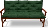 Beautissu Tuinbank kussen Flair BR - kussens voor tuinmeubelen 150 x 50 x 50 cm donker groen - zitkussen en rugkussen