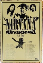 Concert Bord - Nirvana - Nevermind U.S. Tour 1991
