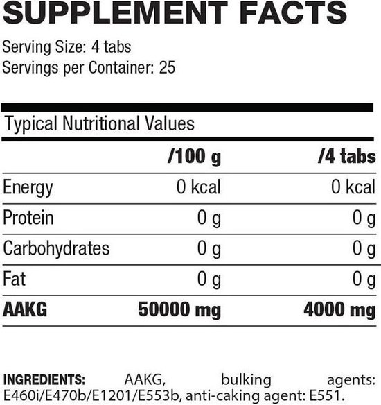 QNT - AAKG 4000 - 100 Tabletten | bol.com