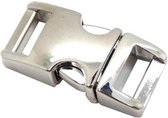 3x Paracord metalen buckle / sluiting - Silver - 40mm