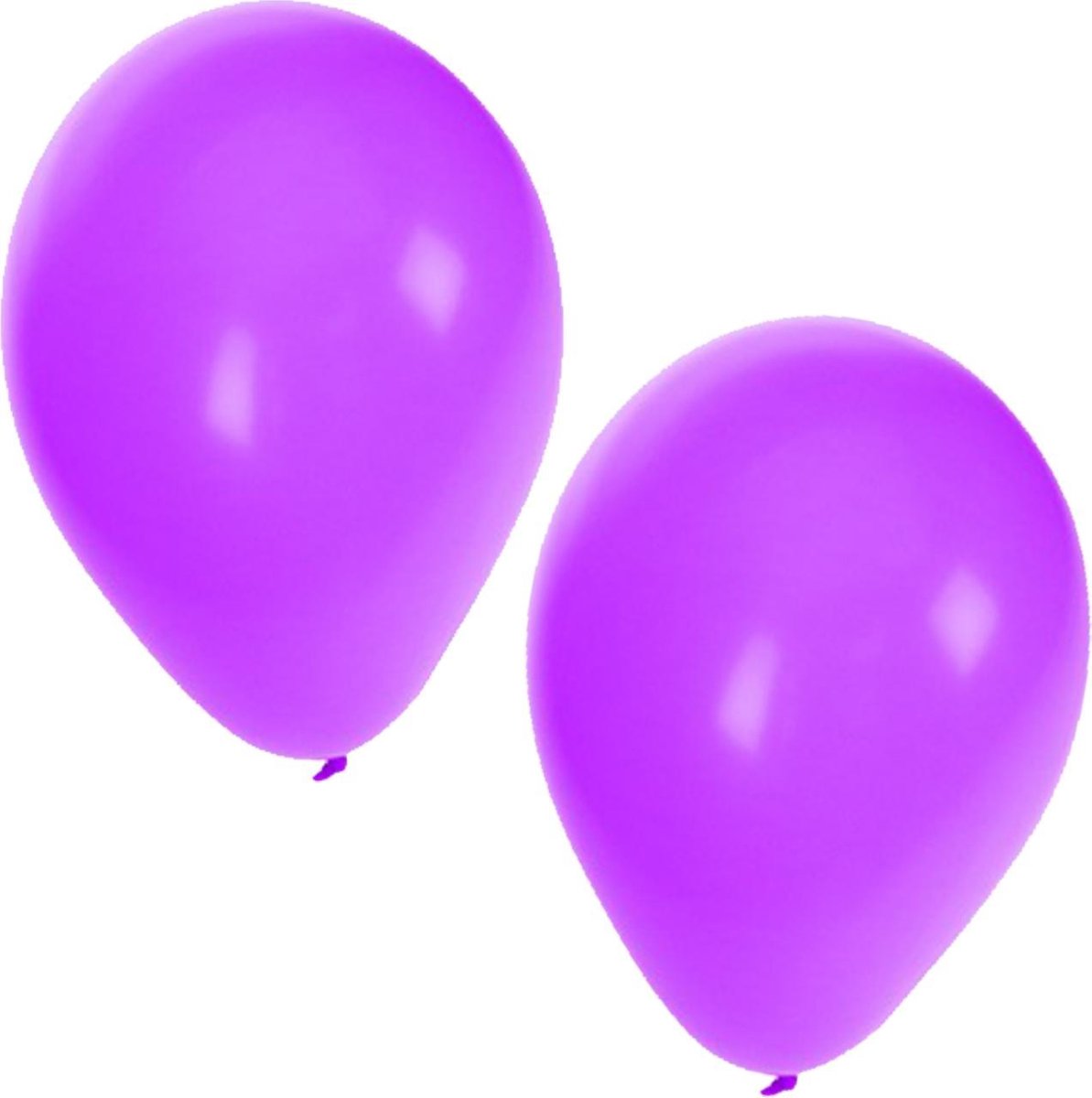 Bellatio Decorations party ballonnen - 25x stuks - paars - 27 cm - verjaardag - versiering - feestartikelen