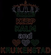 Niiniix Kruikenstad Keep Kalm and love Kruikenstad strass embleem Carnaval