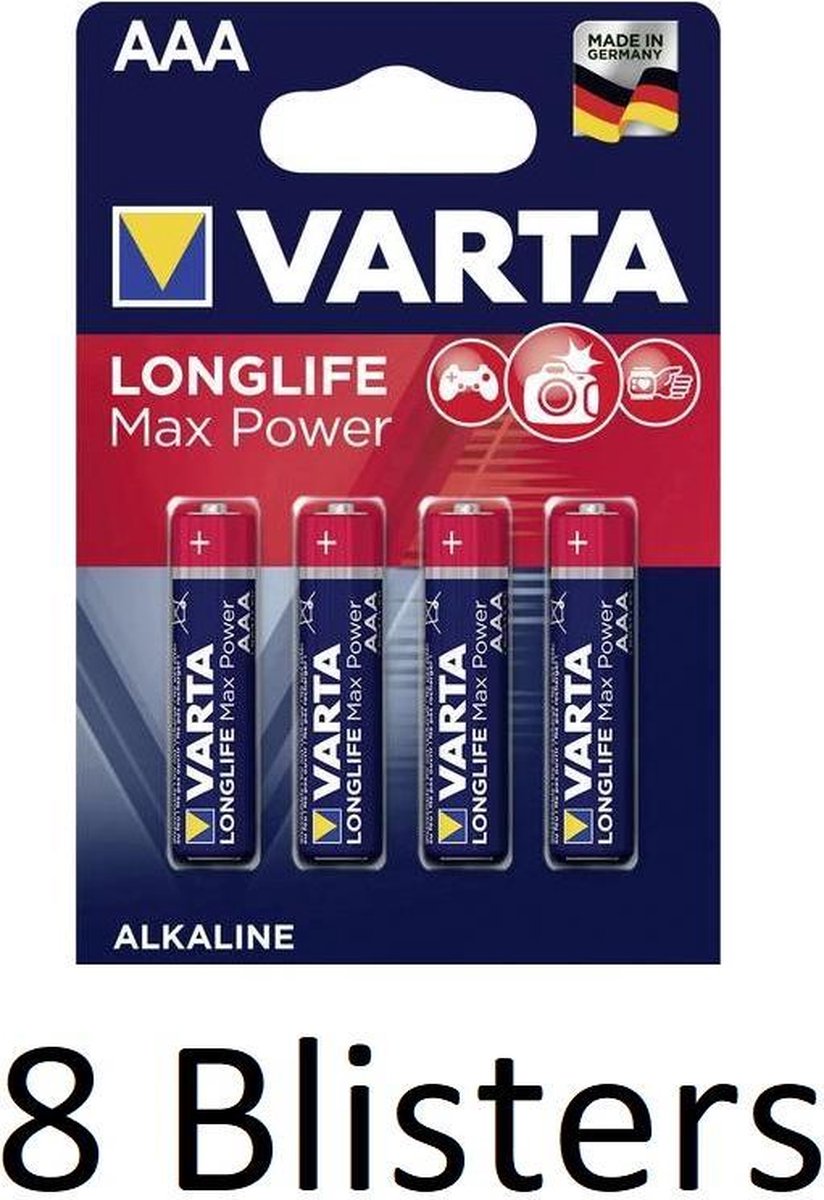Pile Varta Longlife Max Power AAA LR03 lot de 8 + 4 offertes 4703101462