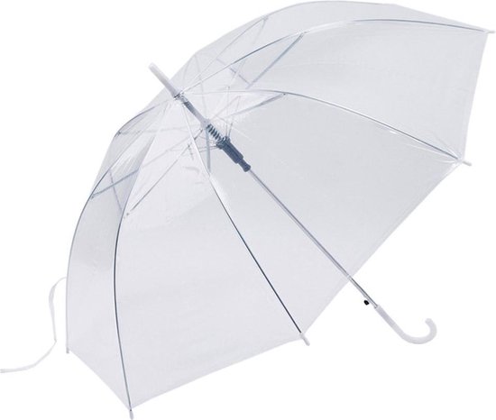 Verhuizer rekenmachine ontslaan Transparante Paraplu - Automatisch Opende Paraplu - Doorzichtig Wit  Transparant -... | bol.com