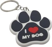 Akyol - I love my dog Sleutelhanger - Hondenpoot Sleutelhanger - Hond sleutelhanger - Sleutelhanger hond - Dieren - Huisdier cadeau - Honden - Dogs keychain- Hondenaccessoires - Ho