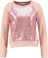 Pepe jeans kortere roze sweater met pailletten - valt kleiner - Maat M