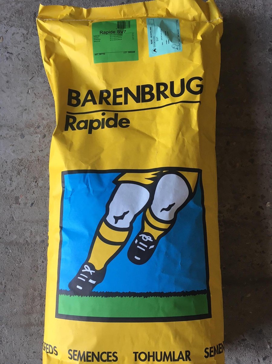 Barenbrug Rapide SV7 15kg: het graszaad voor voetbalvelden!