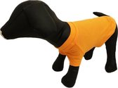 Shirt oranje met mouw voor de hond. - S ( rug lengte 22 cm, borst omvang 32 cm, nek omvang 24 cm )