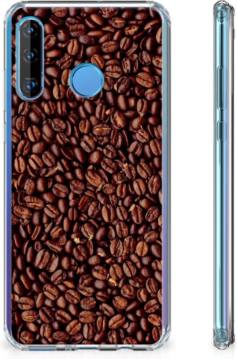 Huawei P30 Lite Beschermhoes Koffiebonen