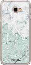 Samsung J4 Plus hoesje siliconen - Marmer mint mix | Samsung Galaxy J4 Plus case | mint | TPU backcover transparant