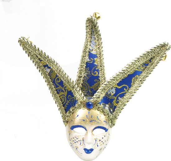 Onwijs bol.com | Decoratief Venetiaans masker – Blauw blauwe kleur GK-88