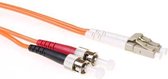 ACT RL7002 Glasvezel kabel 2 m LC ST Oranje