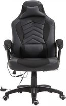 Ergonomische Bureaustoel – Gamestoel – Gamechair – Massage functie – Warmtefunctie - Kunstleer - Zwart