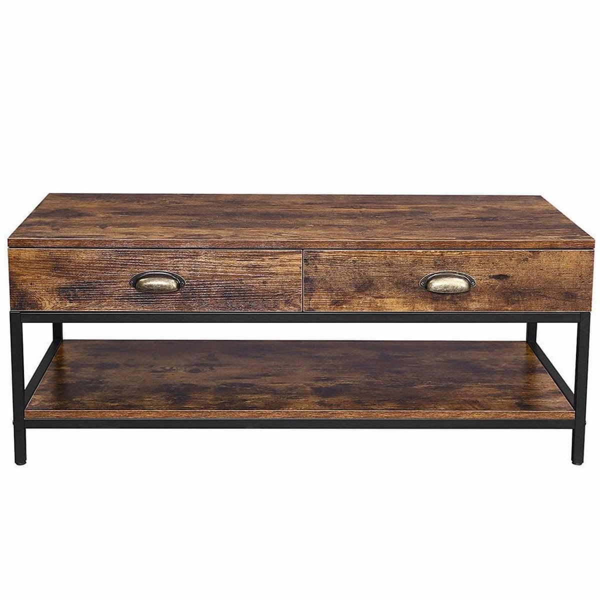 Salontafel, woonkamer tafel met vouwbak, met open opbergruimte en verborgen compartiment, X