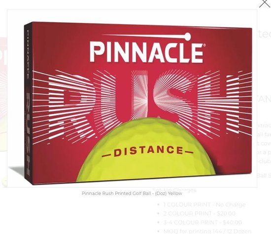 Pinnacle Rush (15 ballen) 2020 model, GEEL