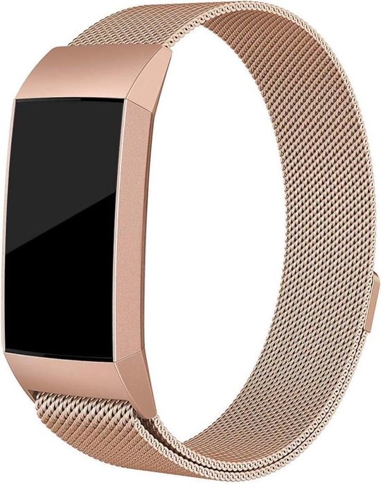 Fitbit Charge 3 | Charge 4 Milanees Bandje Rose Size: L