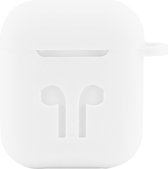 Case Cover voor Apple Airpods - Siliconen Transparant - Beschermhoesje met Musketon Haakje - Geschikt voor Opladen - 17 Kleuren - Watchbands-shop.nl