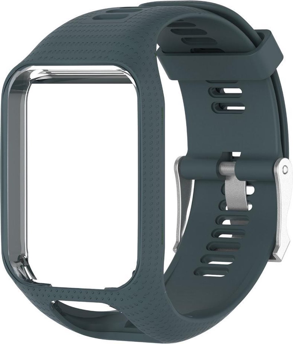 Slate horlogebandje Geschikt voor Tomtom Adventurer, Tomtom Spark, Tomtom Spark 3, Tomtom Runner 2, Runner 3 - Golfer 2 - horlogeband - polsband - horlogebandje