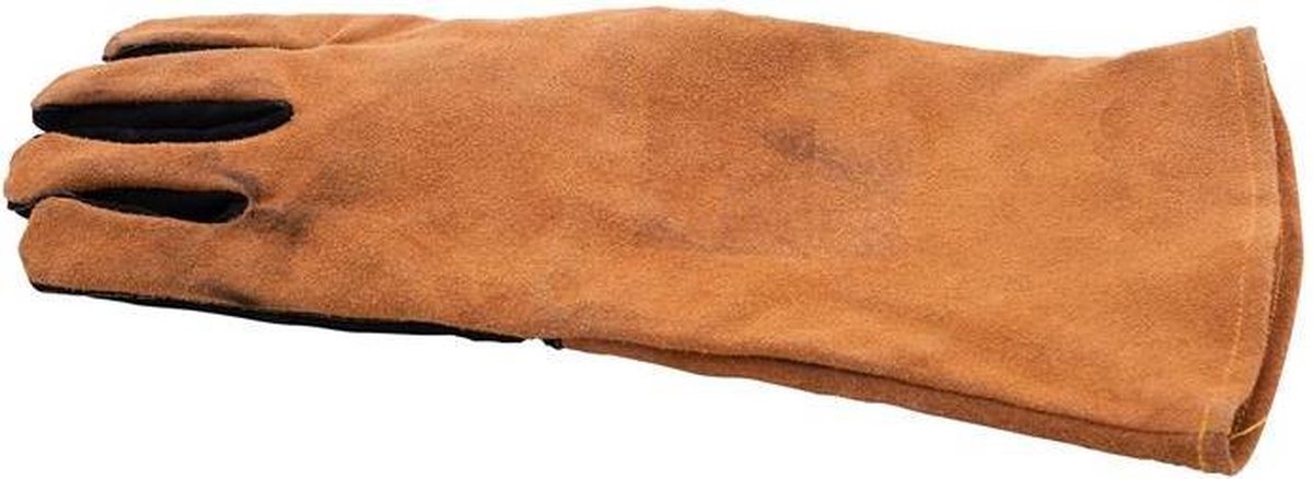 Point-Virgule - barbecue handschoen links bruin zw leder 42x20cm