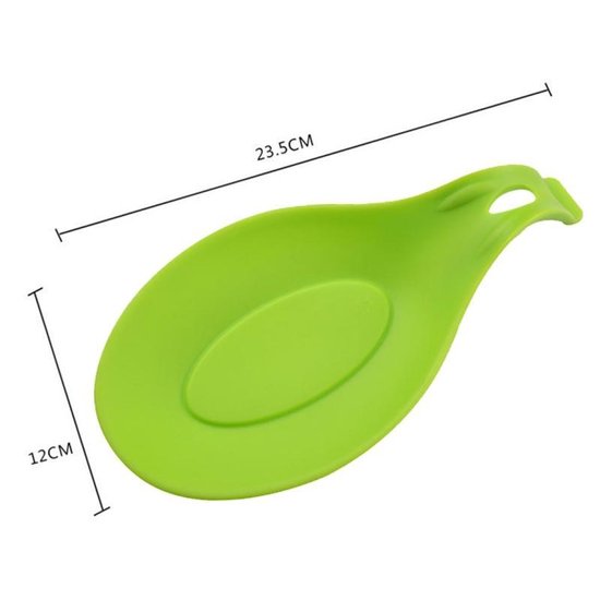 Lepel mat Gereedschapshouder Eggklopper hittebestendig schotel keuken gadgets silicone pad (groen) - Merkloos