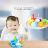 Siliconen mini Ice Pops schimmel Ice Cream Ball lolly Maker popsicle mallen Baby DIY voedings supplement tool (zwart)