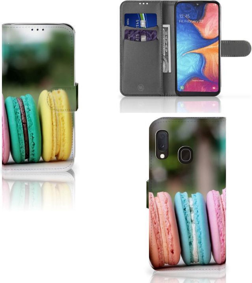 Samsung Galaxy A20e Book Cover Macarons