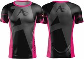 T-shirt Arawaza | dry-fit | zwart-roze - Product Kleur: Zwart / Roze / Product Maat: XXL
