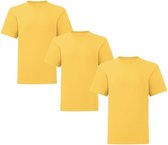 Senvi Kids 3 Pack T-Shirt Ronde Hals Maat: 152 - Kleur Geel