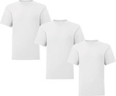 Senvi Kids 3 Pack T-Shirt Ronde Hals Maat:4 Years (96/104) - Kleur: Wit