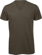 Senvi V-hals T-shirt 5 Pack 100% Katoen (Biologisch) Olive - 3XL