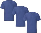 Senvi 3 pack T-Shirts Ronde hals - Maat L - Kleur: Royal Blauw Mêlee