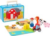 Boerderij speelgoed koffer  - Boerderijwereld - 20Delig