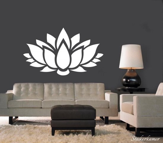 Muursticker lotus bloem yoga decoratie inrichting