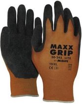 OXXA Maxx-Grip-Lite 50-245 handschoen S/7 Oxxa - zwart/bruin - Latex/nylon - Gebreid manchet - EN 388:2016