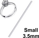 Fako Bijoux® Ringverkleiner Small 3.5mm 10cm Ring Verkleiner Ring Adjuster Transparant