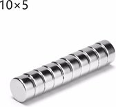 Super sterke neodymium magneten - Rond - 10 x 5 mm - 20 Stuks - Ideaal om dingen op te hangen - Sterk