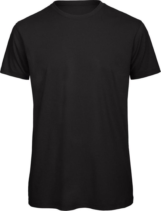 Senvi 5 pack T-Shirt -100% biologisch katoen - Kleur: Zwart - XXL