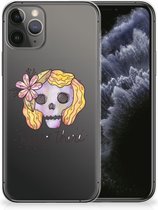 Geschikt voor iPhone 11 Pro Silicone Back Case Boho Skull